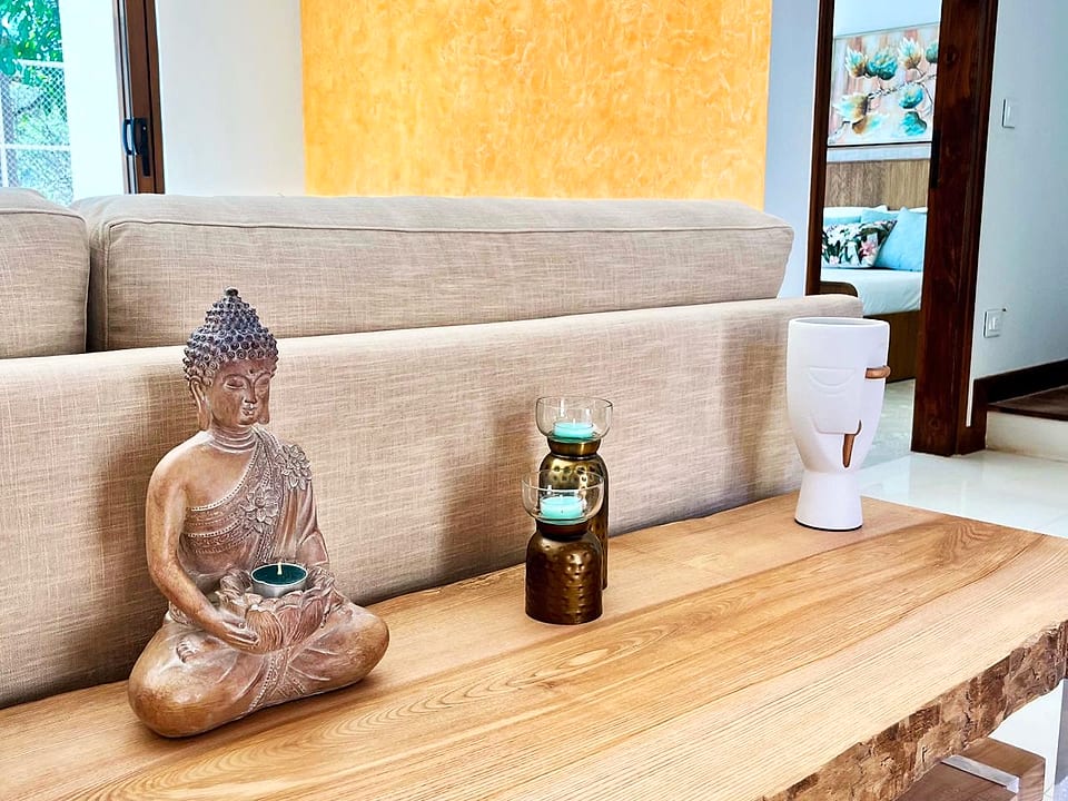 Casa Keval, styled shelf detail