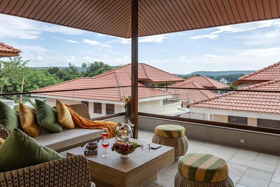 Casa Keval, rooftop seating with a view over the rooftops