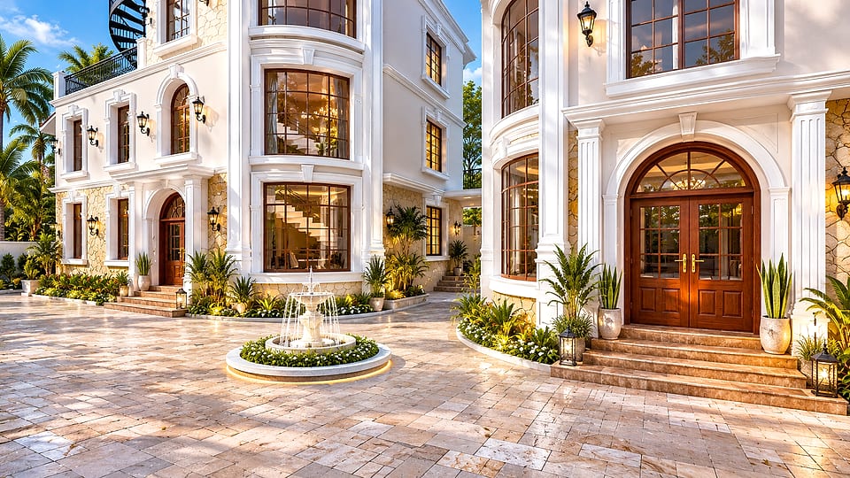 Anjuna Villas, Anjuna, Bardez, Goa. Neoclassical Mediterranean.
