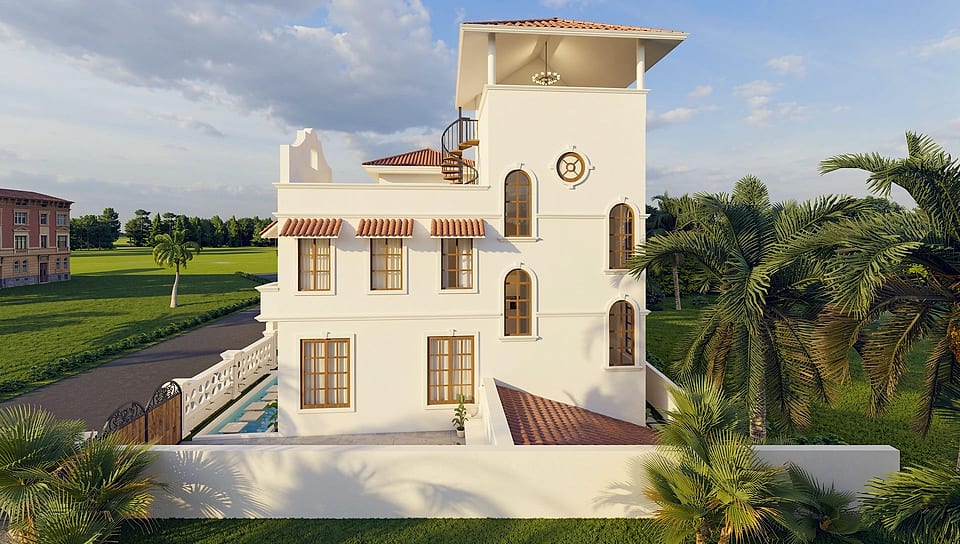 Beera Homes Badem, tower and terrace above the pool