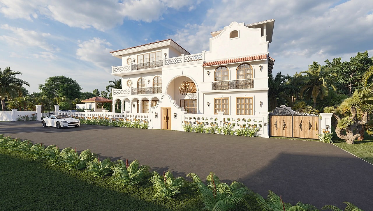 Beera Homes, Badem, Bardez, Goa. Spanish Colonial Revival.