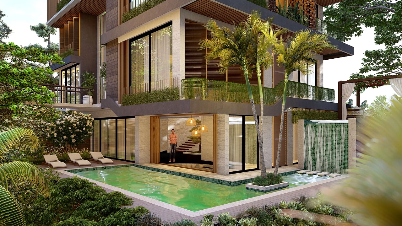 Novo Ventures, Aldona, Goa. Contemporary Tropical style.
